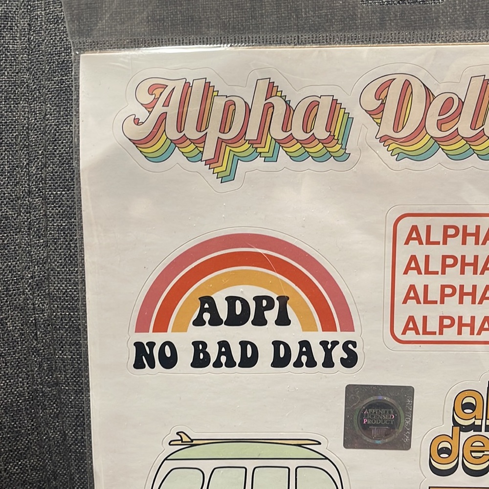 Alpha Delta Pi Retro Sticker Sheet’s - Picture 6 of 11